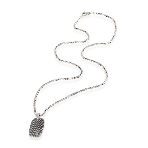 David Yurman Dog Tag Pendant in Sterling Silver - Picture 2 of 3
